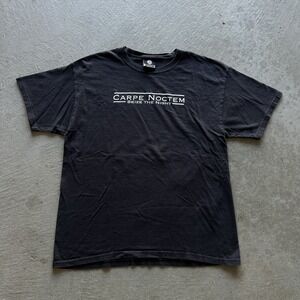 Vintage Carpe Noctem Shirt Size Large Black Seize The Night Jinx Skater
